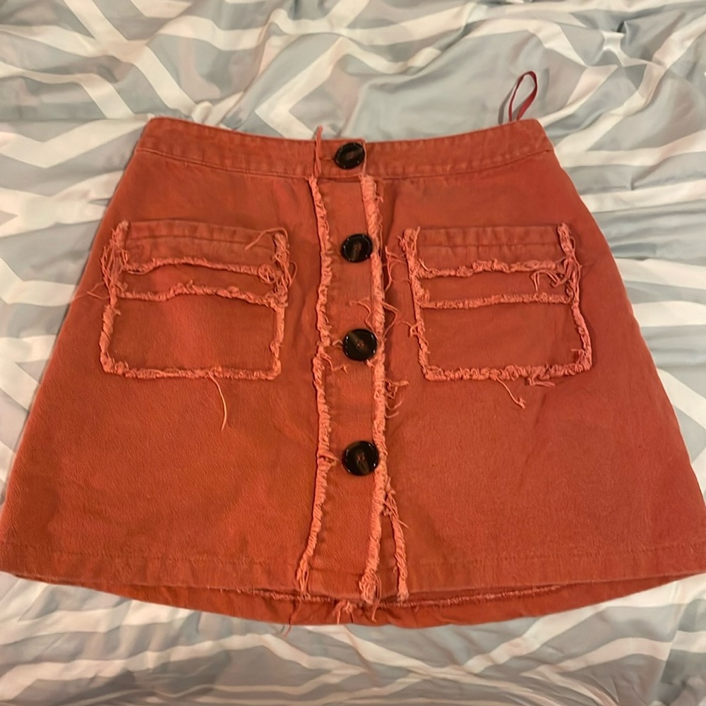 Button-up Mini Skirt